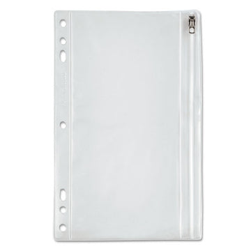 Oxford™ Zippered Ring Binder Pocket, 9 1-2 X 6, Clear freeshipping - TVN Wholesale